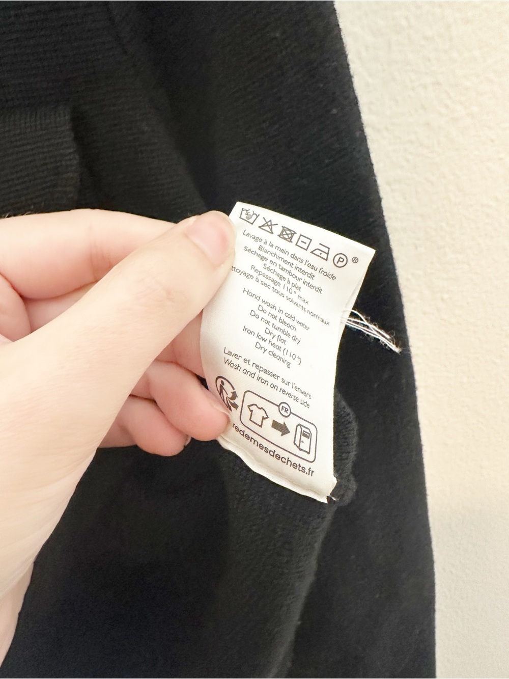 Sezane Betty Cardigan Sweater 100% Wool Black Gold Crest Buttons Medium - Picture 8 of 9